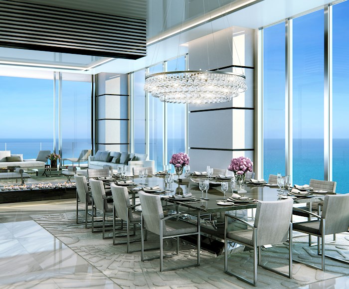 Dining hall in the Turnberry Ocean Club