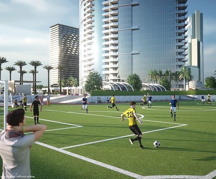 Soccer field in the Paramount Miami Worldcenter