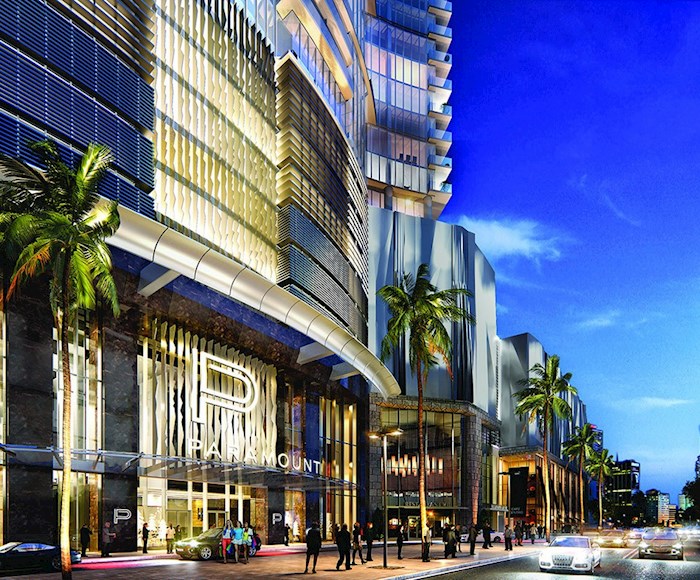 Street view of the Paramount Miami Worldcenter