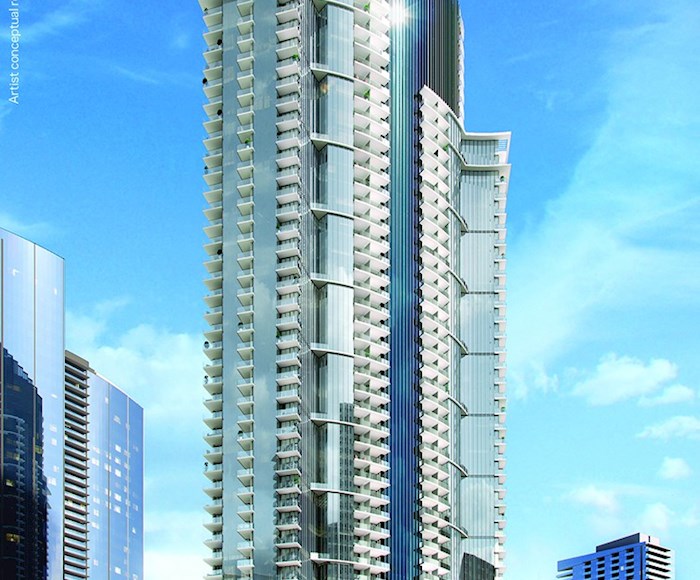 View of the Paramount Miami Worldcenter tower