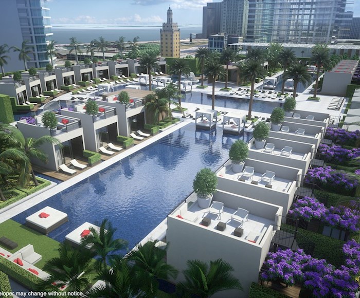 Huge recreation area in the Paramount Miami Worldcenter