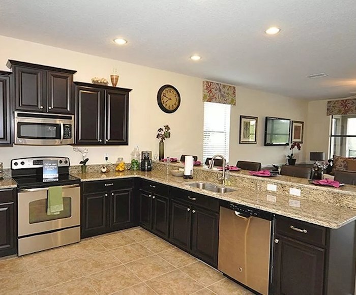 Modern kitchen at the Retreat At Champions Gate
