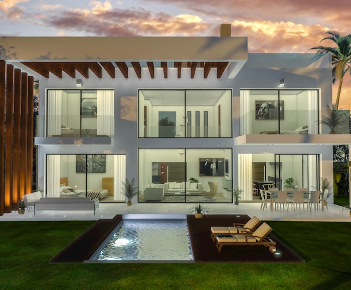 Bright and sunny villas in Sunset Bay Village in Spain