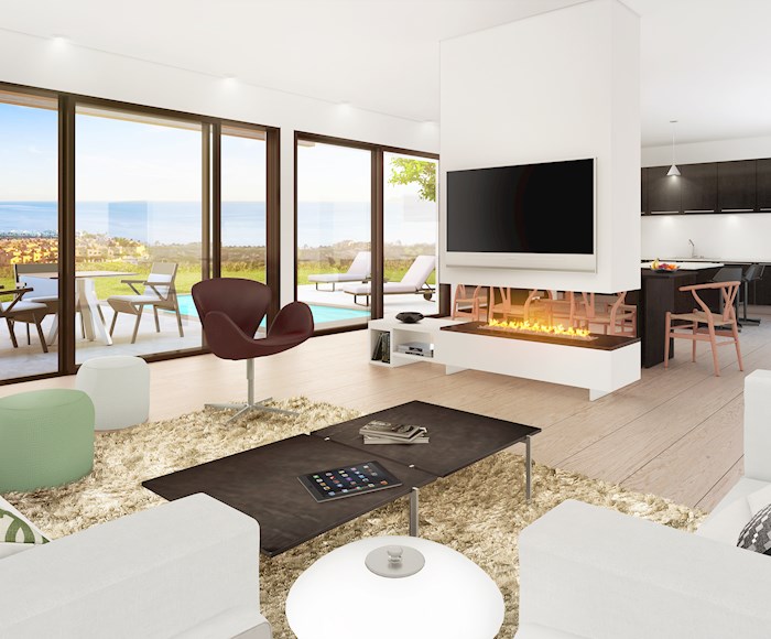 Cozy living room in Sunset Bay Village in Spain