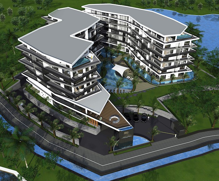 Top view of the Lake Avenue Condominium