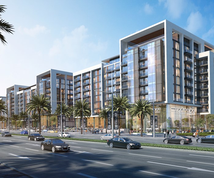 Street view of the Acacia Apartments buildings