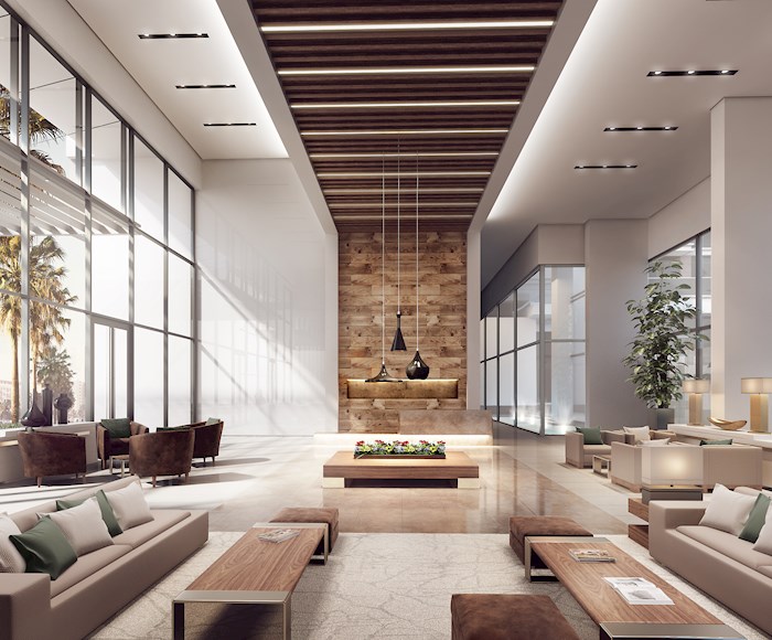 Great halls of privacy in the Acacia Luxury Apartments in Dubai