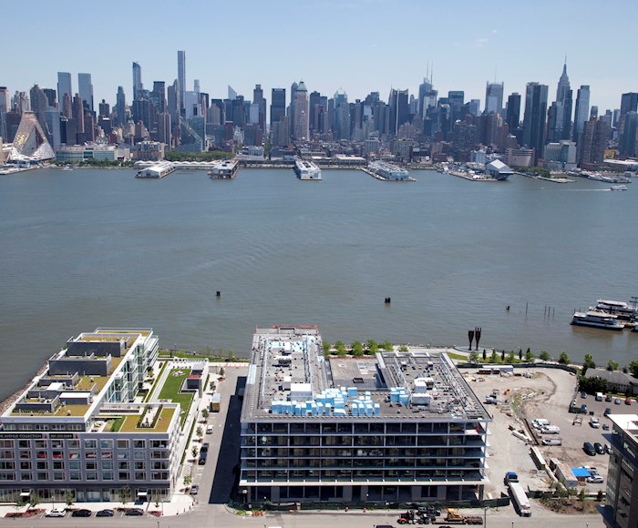 Overlooking the Hudson river: The Avenue Collection 1200 Condominium Weehawken, New Jersey