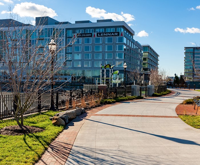 Street view of the The Avenue Collection 1200 Condominium Weehawken, New Jersey