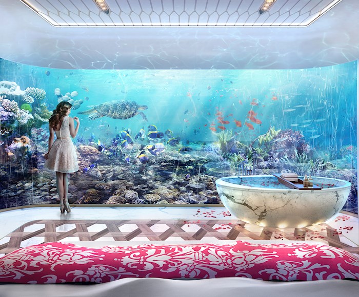 Half of the house is under the sea in Dubai